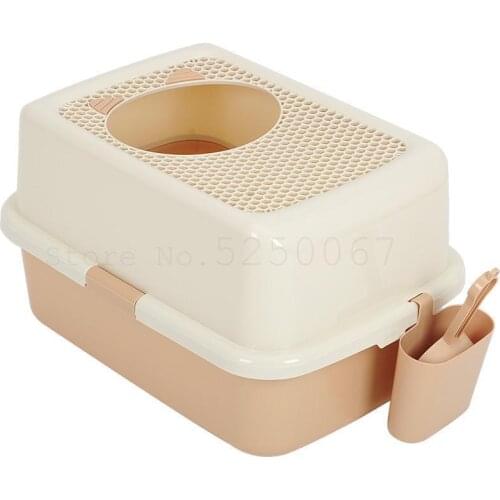 256 Cat Sand Pot Super Large Splash-proof Cat Toilet Large And Super Large Fully-enclosed Cat Pot Dung And Odor-proof