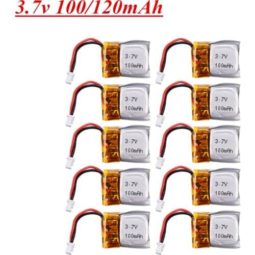 3.7 v 100mah/120mah Lipo Battery For Cheerson CX-10A FQ777-124 Wltoys V272 V282 V292 Hubsan Q4 H111 RC Drone Spart Parts
