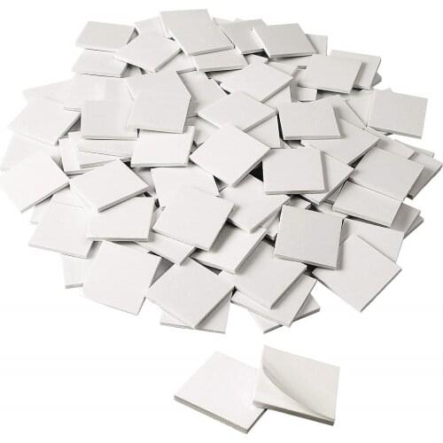 400pcs Adhesive Tape Double Sided White Foam Tape Strong Pad Mounting Adhesive