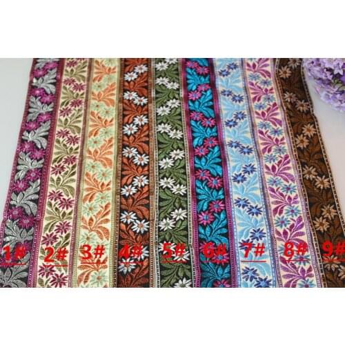 5yards/lot wide 4.3cm Woven Jacquard cotton Ribbon classical design curtain and clothing accessory LS-6809