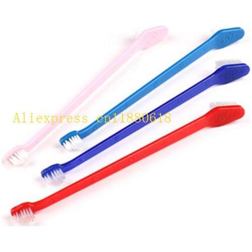 500pcs/lot Wholesale Dog Toothbrush Cat Pet Dental Grooming Washing Tooth Brush Pet Tooth Cleaning Tools random color