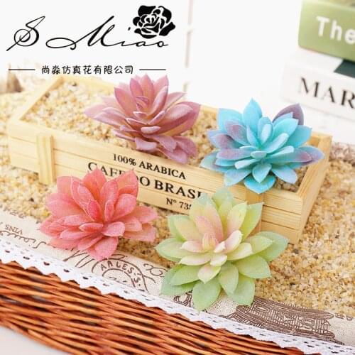 8x9cm Lovely Artificial Succulent Plants Home Garden Desktop Lotus Landscape Decorative Flower Wedding Party Mini Fake Plants