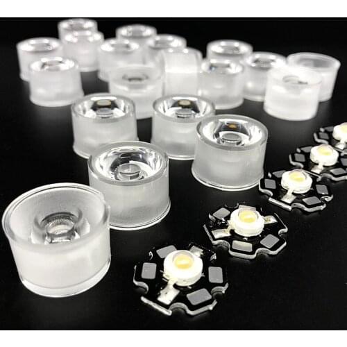 Acrylic LED lamp beads integrated glossy matte condensing waterproof lens 5-120 degree No led