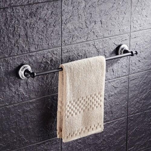 Antique oil rubbed bronze bathroom towel bars black, Brass Toilet wall hanging towel rack vintage, Copper single towel bars rack