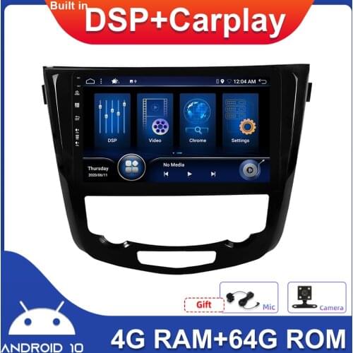 Built in DSP+Carplay 4GB+64GB Android 10.0 Double 2 Din Car Radio Stereo Auto Wifi BT SWC Camera For Nissan X-Trial 2014-2018