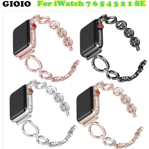 Women Diamond band for Apple Watch strap 38mm 42mm iwatch band series 5 4 3 Replacement strap for apple watch band 6 44mm 40mm 2