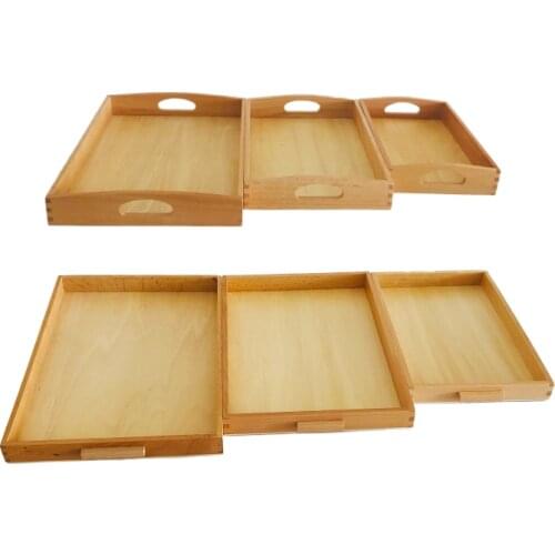Wooden Trays Montessori Materials for Preschool/ Kindergarden/ Childrens Central Early Educational Equipment Kid Learning Tools