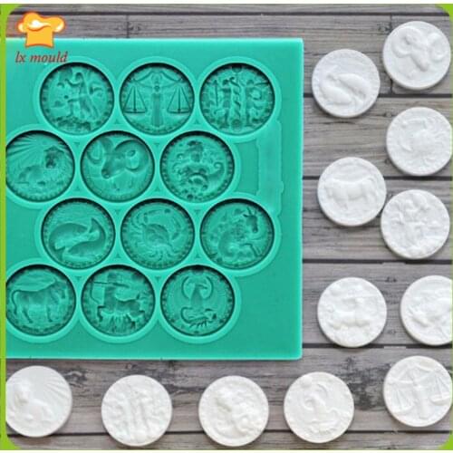 LXYY Mould 12 Constellations Of Thin Handmade Chocolate Mold Candy Molds Fondant Tool