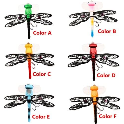 Hercules 1PCS Fishing Lure River Fly Bionic Bait Water Surface 7.5cm 6.2g Long Shot Plastic Tackle Dragonfly Hard Lures
