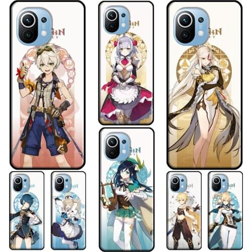 Genshin Impact Game For Xiaomi Mi 11 Ultra 9T 10T Pro Note 10 Lite Case For POCO X3 Pro M3 F2 F3 Phone Cover