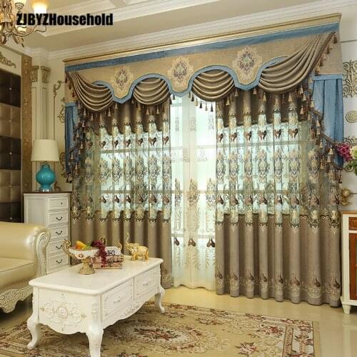 Exquisite Embroidery Curtain, Curtains for Living Dining Room Bedroom Valance