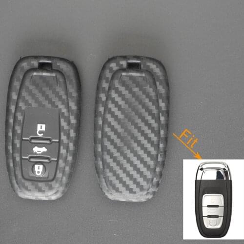 Kutery 3 Buttons Remote Car Key Case Silicone Protect Shell For Audi A6L A4L Q5 A3 A4 B6 B7 B8