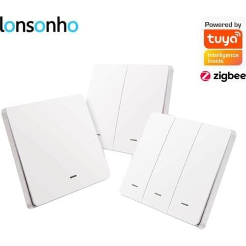 Lonsonho Tuya Zigbee Wireless Smart Scene Switch 1 2 3 Gang 2 Way Remote Control Sticker Zigbee2mqtt Home Assistant Smart Home