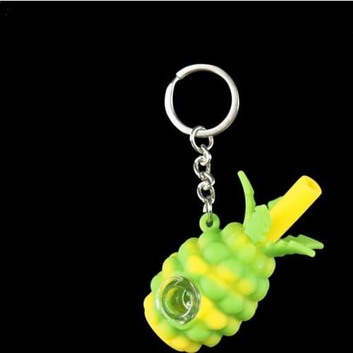 Heat Resistant Silicone Ashtray Home Car + Creative Tobacco Pipe for Herb Leaf Design with Glass Bowl Unique Smoking Accessories