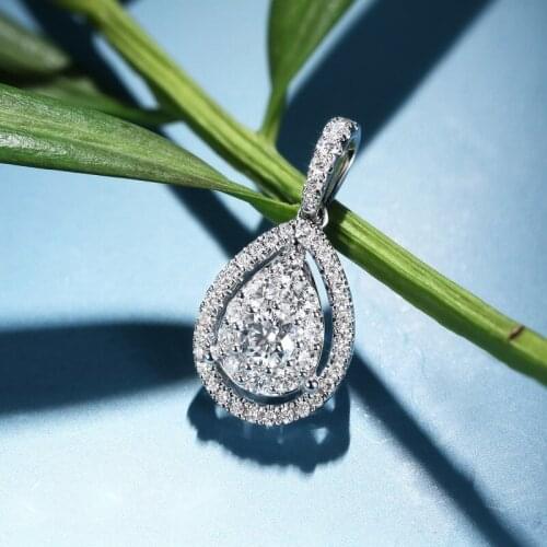 New Fashion Exquisite Clavicle Chain Jewelry Drop Shape Inlaid Zircon For Women Luxury Namour Charm Birthday Gift All Seasons