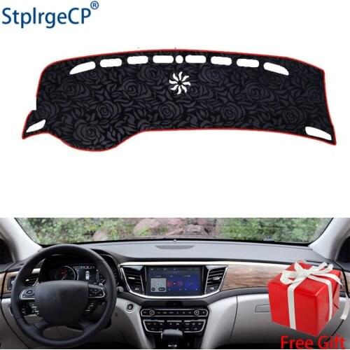 Latest Rose Pattern Non-slip Car Dashboard Cover Dash Mat Pad DashMat ANti-UV Car Sticker for GAC Trumpchi GS8 2018 Car Styling