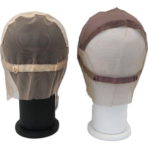 Full-Lace-Wig-Caps Wig Base For Hand Made Wigs With Adjustable Straps Glueless Weaving Full Lace Caps