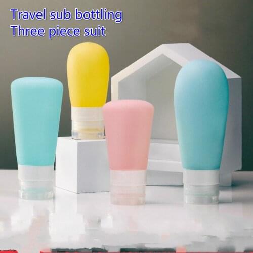 Portable travel silicone sub-bottle, home light-weight set sub-packaging lotion shampoo shower gel sub-packing storage bottle