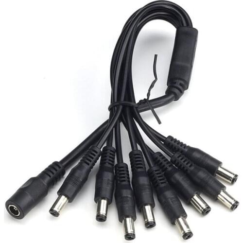 1PCS DC 1 To 8 Power Splitter Cable For Cctv Security Adapter Connector Male Power Splitter Cable Adapter Connector