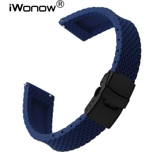 22mm Quick Release Silicone Rubber Watchband for Samsung Gear S3 Classic Frontier Gear 2 Neo Live Smart Watch Band Wrist Strap