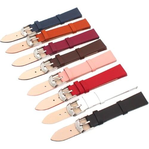Wholesale 10PCS/lot High quality 12mm 14mm 16mm 18mm 20mm 22mm genuine leather (split leather) Watch band watch straps smooth