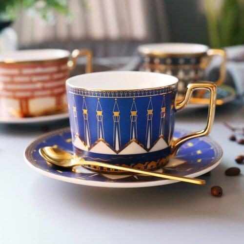 Luxury Coffee Cup and Saucer Espresso Unbreakable Porcelain Ceramic Tea Cup Set Japan Chavenas De Cafe Kitchen Supplies QAB50BZ