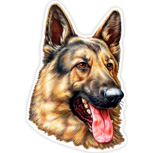S40249# Various Sizes Decal German Shepherd Dog Car Sticker Waterproof on Bumper Rear Window Laptop Refrigerator Toilet