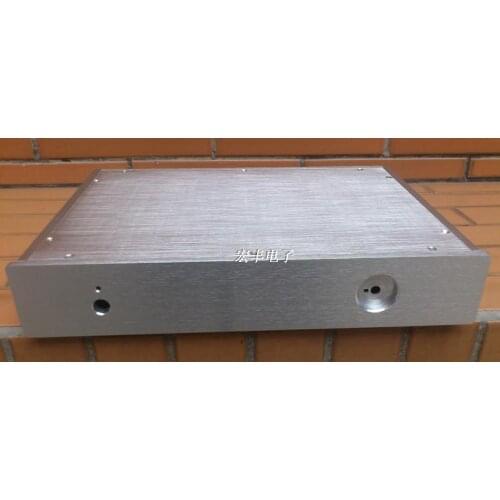 Silver/Black All-Aluminum Front Tube Amplifier Chassis / AMP Shell / Case / DIY Box (430 * 85 * 310mm)
