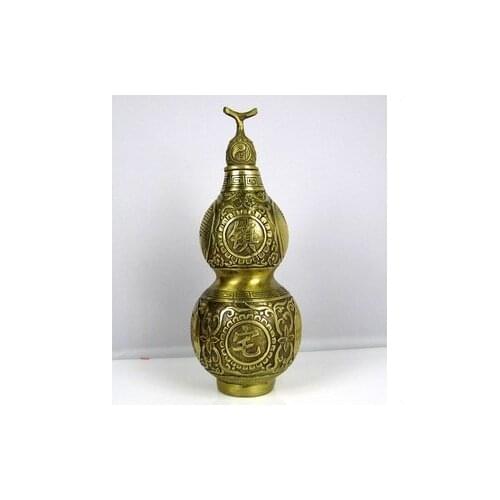A great treasure gourd gossip copper hyacinth copper ornaments defends the copper hyacinth Z increased longevityroom Art Statue