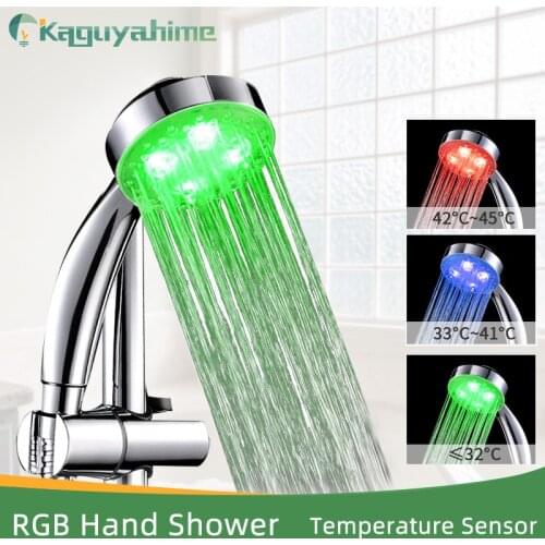 LED Faucet Light Temperature Sensor Colorful LED Light Intelligent Recognition Temperature Different Color Water Tap Shower