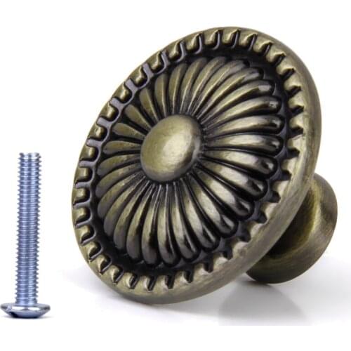Vintage Style Round Cabinet Door Drawer Dresser Wardrobe Handle Pull Knob