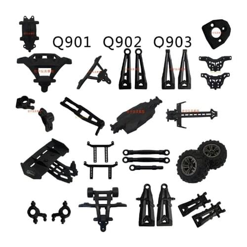 XINLEHONG XLH Q901 Q902 Q903 RC Car spare parts cover Vehicle bottom Bumper arm Rear steering cup Pull rod Shock absorber plate