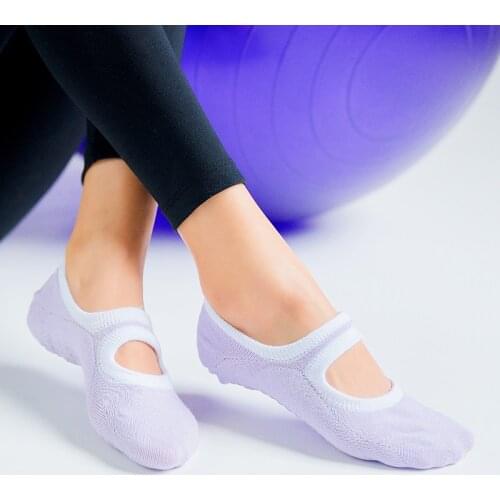 1pair Plus Size Women Cotton Yoga Socks Silicone Non Slip Pilates Socks Breathable Fitness Ballet Dance Sports Socks Slippers