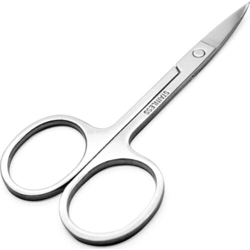 1pc Stainless Steel Small nail tools Eyebrow Hair Scissors Cut Manicure Cuticle Trimming Tweezer Pedicure Makeup Beauty Tool