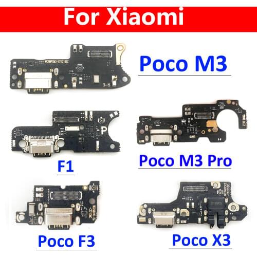 10Pcs/Lot, USB Port Charger Dock Plug Connector Charging Board Flex Cable For Xiaomi Mi Poco F1 F2 Pro M3 F3 X3 NFC