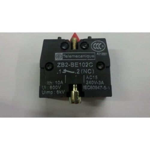10Pcs/Lot ZB2-BE102C Push Button Switch Contact Block,Normal Close (NC) Brand New