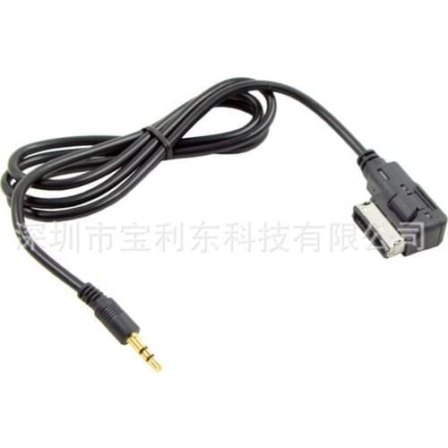 100pcs Newest 1.5M Music Interface AMI MMI to 3.5mm Audio AUX MP3 Adapter Cable For V W For AUDI A3