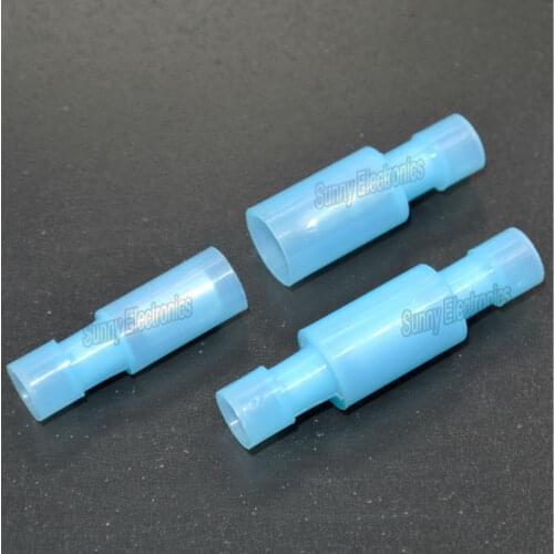 100 Blue 16-14 Gauge Fully Insulated Nylon Bullet Connectors Wire Terminals Mates male & female free shipping