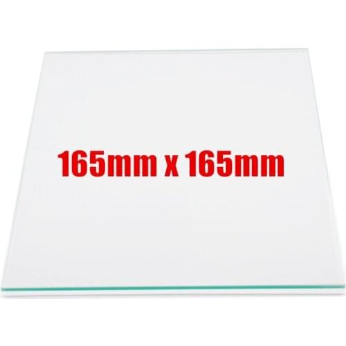 165mm x 165mm Borosilicate Glass Plate 3mm thicknees Polished Edge for Creality Ender-2 3D Printer