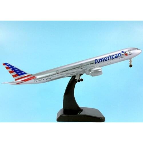 18CM 1/400 Scale Die-cast Plastic Alloy Airliner B777-300 United Airlines Airplane Model Toys Aircraft Kids Adult Gifts Display