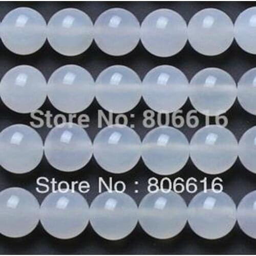 4-6-8-10-12MM 2strands/pack 100% Natural White Semi-precious Loose Bead Strand Stone Jewelry Beads