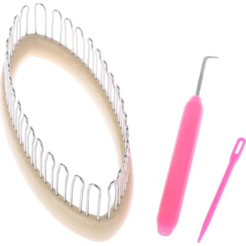 3Pcs/set Weaving Sock Knitting Loom Crafts Tools Sock Scarf Hat Weaver Needle Sewing