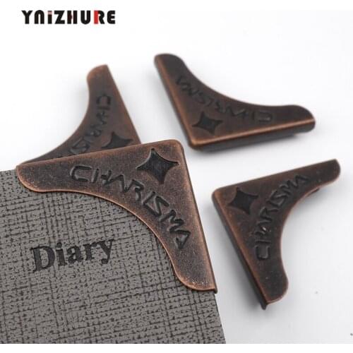 Bronze Book Scrapbooking Albums Menus Corner Protectors Metal Corners For Books Pattern Carved 32*32*4mm fit 4mm 4Pcs