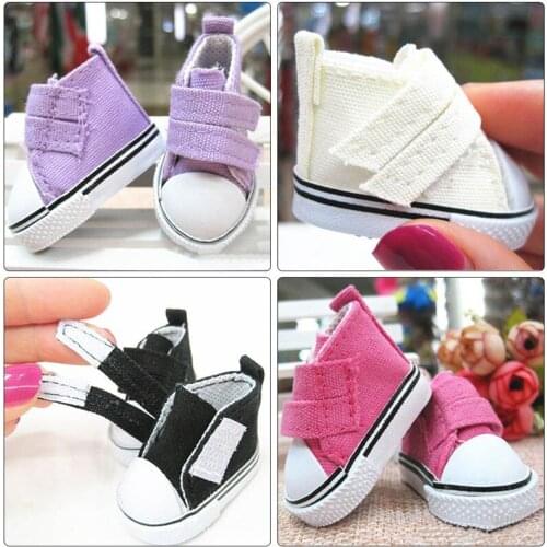 5cm Canvas Shoes Doll Fashion Mini Shoes Doll Shoes DIY Handmade Doll Doll Accessories Fashion Denim Canvas Mini Toy Shoes