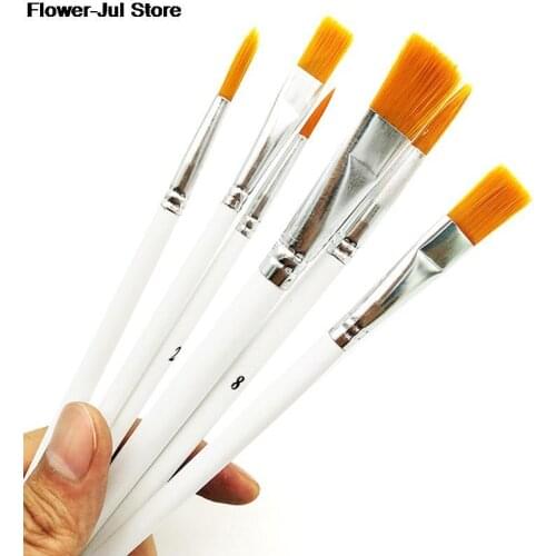 6 pcs wooden nylon brushes Drawing Gouache watercolor pen and oil brush set Acrylic Painting Brush Pen Art Supplies