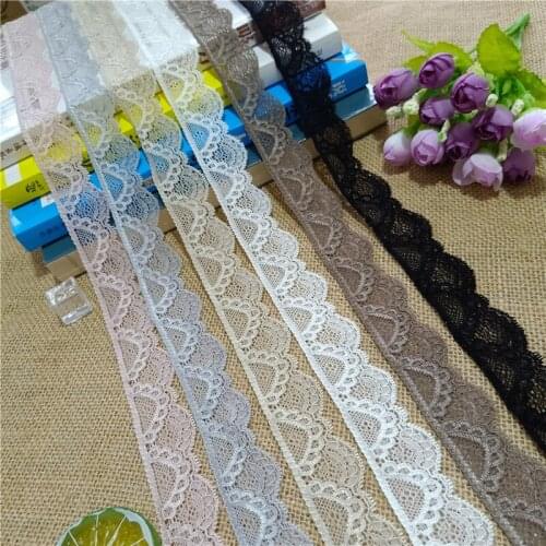 S1762 3CM anti-static stretch nylon mesh African white nylon border lace for the African traditional clothing interior