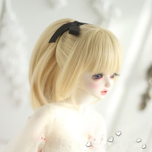 Cataleya BJD SD Wig 1/3 1/4 Hair Doll Wig 100% High Quality Fiber DIY Wig Ponytail Tie Flower