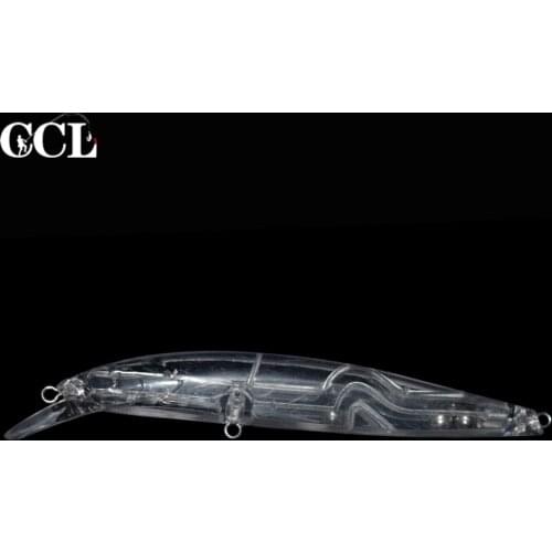 CCLTBA 15pcs/lot 12CM 10G Unpainted Fishing Minnow Lure Rattles Inside ABS Hard Plastic Minnow Floating Jerkbait Blanks