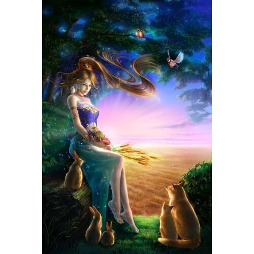 Fox fairy The wooden puzzle 1000 pieces ersion jigsaw puzzle white card adult childrens educational toys