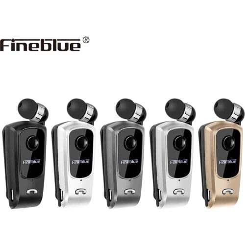 Fineblue F920 Wireless Bluetooth neck clip telescopic business Earphone Vibration Alert Wear Stereo Sport Auriculares MIC